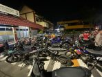 polisi-padang-gelar-razia,-puluhan-kendaraan-berknalpot-brong-diamankan