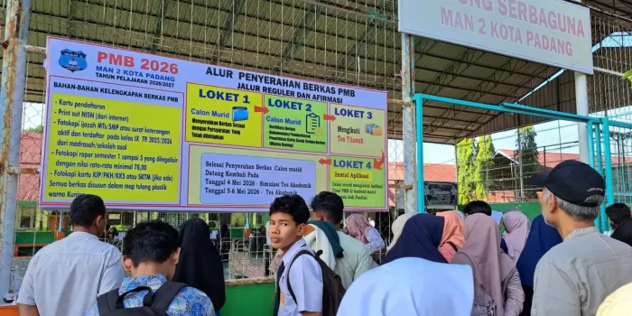 pendaftar-pmb-jalur-reguler-man-2-padang-capai-1.039-orang,-rebutkan-360-kursi