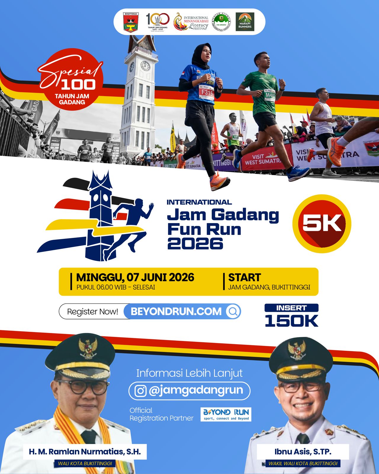 100-tahun-jam-gadang,-ika-unand-kolaborasi-dengan-pemko-bukittinggi-gelar-fun-run-2026