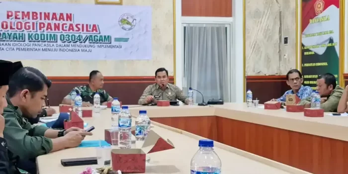 percepat-pembangunan-daerah,-pemkab-agam-dan-kodim-matangkan-program-tmmd