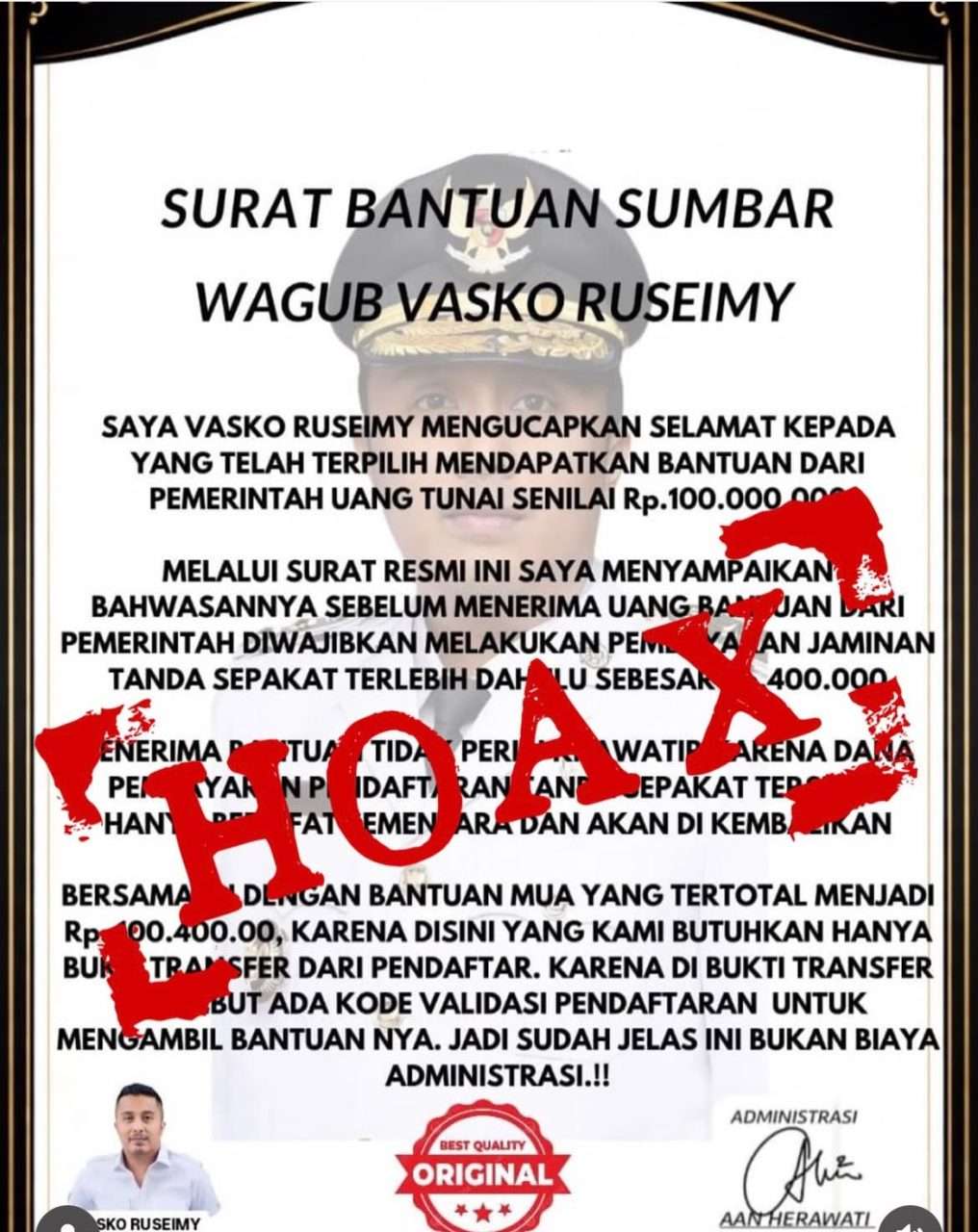 wagub-vasko-ruseimy-ingatkan-masyarakat-waspadai-modus-penipuan-gunakan-ai-dan-catut-identitas-pejabat wagub-vasko-ruseimy-ingatkan-masyarakat-waspadai-modus-penipuan-gunakan-ai-dan-catut-identitas-pejabat